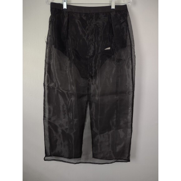 Anthropologie Dresses & Skirts - NWT Anthropologie Sunday in Brooklyn Sz Medium Black Sheer Slit Midi Skirt Sexy